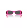 VERSACE VE4481-543487 Women's Cat Eye Sunglasses - Black Acetate Frame, Dark Grey Polycarbonate Lenses, 54mm