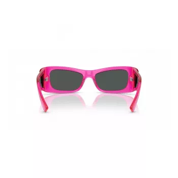 VERSACE VE4481-543487 Women's Cat Eye Sunglasses - Black Acetate Frame, Dark Grey Polycarbonate Lenses, 54mm