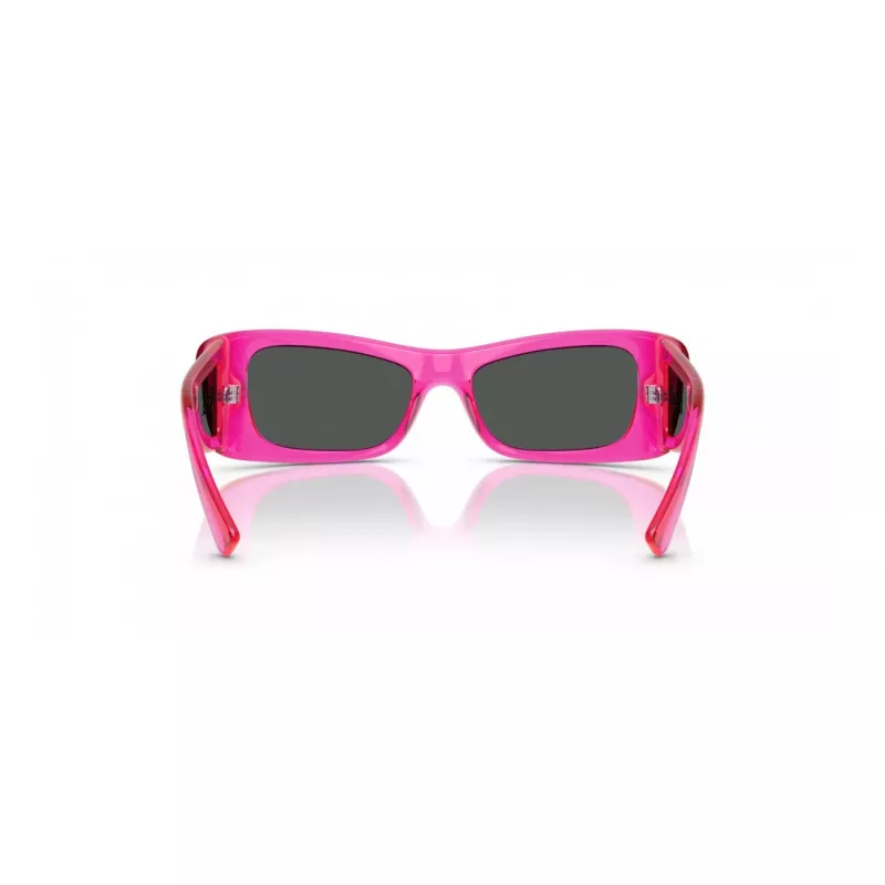 VERSACE VE4481-543487 Women's Cat Eye Sunglasses - Black Acetate Frame, Dark Grey Polycarbonate Lenses, 54mm