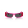 VERSACE VE4481-543487 Women's Cat Eye Sunglasses - Black Acetate Frame, Dark Grey Polycarbonate Lenses, 54mm