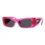 VERSACE VE4481-543487 Women's Cat Eye Sunglasses - Black Acetate Frame, Dark Grey Polycarbonate Lenses, 54mm
