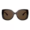 VERSACE Women's Sunglasses VE4375F-10873 Havana Acetate Square Full-Rim Gradient Brown Lenses 53mm