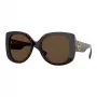 VERSACE Women's Sunglasses VE4375F-10873 Havana Acetate Square Full-Rim Gradient Brown Lenses 53mm