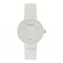 Versace Women's VE6G00123 Swiss Quartz 39mm Stainless Steel Watch with Black Leather Strap and Silver Dial