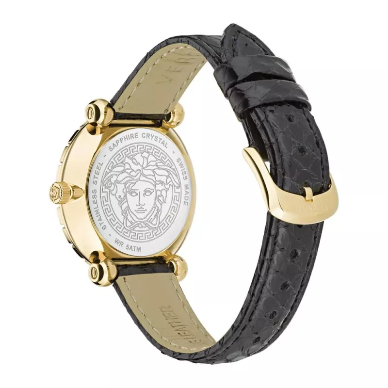 VERSACE Women's VE6I00323 Quartz Watch 35mm Stainless Steel Black Dial