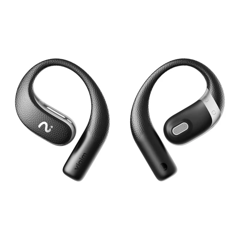 VIAIM Open Note AI Earbuds with Voice Recorder, Open-Ear, 32GB, Bluetooth 5.3, AI Transcription & Translation, Black