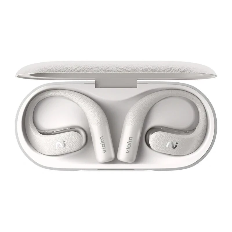 VIAIM Open Note AI Earbuds with Voice Recorder, 32GB, Bluetooth 5.3, Real-Time Transcription, AI Translation, IPX4, Gray