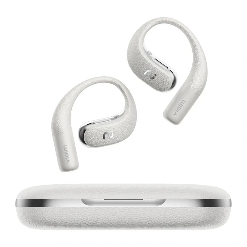 VIAIM Open Note AI Earbuds with Voice Recorder, 32GB, Bluetooth 5.3, Real-Time Transcription, AI Translation, IPX4, Gray