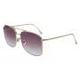 Victoria Beckham VB202S-712 Women's Oversized Square Sunglasses Gold Metal Frame Brown Gradient Lens 59mm
