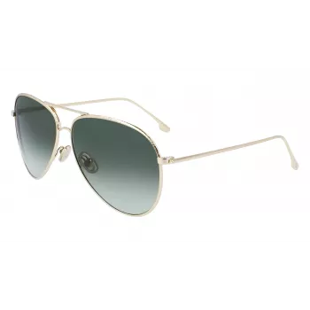 Victoria Beckham VB203S-713 Cat Eye Sunglasses Gold Brown Gradient 62mm