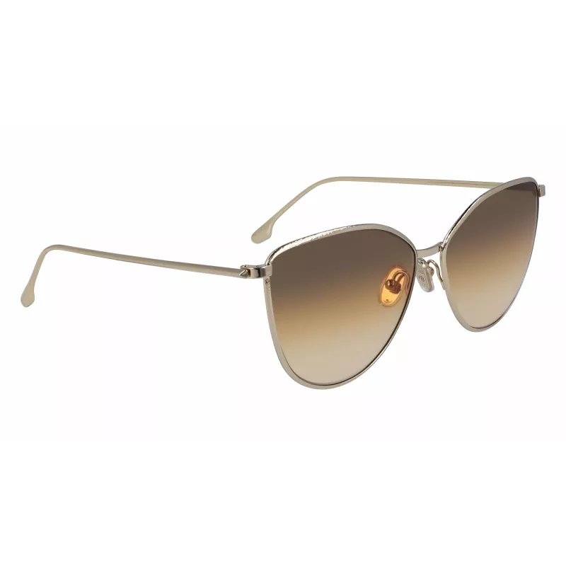 Victoria Beckham VB209S-708 Women's Cat Eye Sunglasses Havana/Gold 59mm