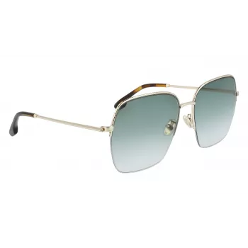 Victoria Beckham VB214SA-700 Women's Sunglasses - Havana Acetate Frame, Brown Gradient Lens, 61mm