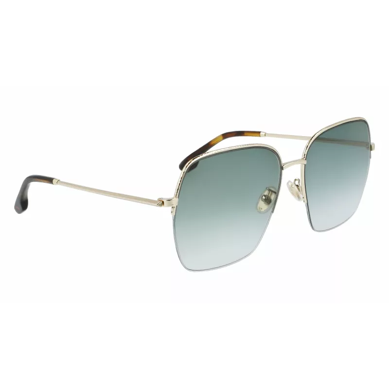 Victoria Beckham VB214SA-700 Women's Sunglasses - Havana Acetate Frame, Brown Gradient Lens, 61mm
