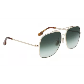 Victoria Beckham VB215S-700 Women's Sunglasses - Gold Frame, Brown Gradient Lens, 59mm