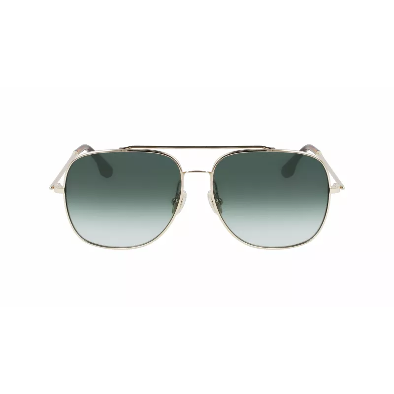 Victoria Beckham VB215S-700 Women's Sunglasses - Gold Frame, Brown Gradient Lens, 59mm