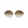 Victoria Beckham VB220S-702 Women's Oversized Square Sunglasses Gold Brown Gradient 64mm