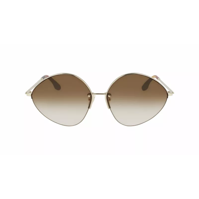 Victoria Beckham VB220S-702 Women's Oversized Square Sunglasses Gold Brown Gradient 64mm