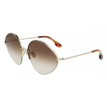 Victoria Beckham VB220S-702 Women's Oversized Square Sunglasses Gold Brown Gradient 64mm