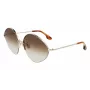 Victoria Beckham VB220S-702 Women's Oversized Square Sunglasses Gold Brown Gradient 64mm