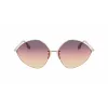 Victoria Beckham VB220S-732 Women's Sunglasses Gold Frame Brown Gradient Lens 64mm