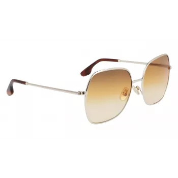 Victoria Beckham VB223S-708 Women's Sunglasses - Havana Acetate Frame, Brown Polycarbonate Lenses, 56mm
