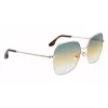 Victoria Beckham VB223S-727 Women's Sunglasses Havana Acetate Square Frame Brown Gradient Lens 56mm