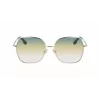 Victoria Beckham VB223S-727 Women's Sunglasses Havana Acetate Square Frame Brown Gradient Lens 56mm