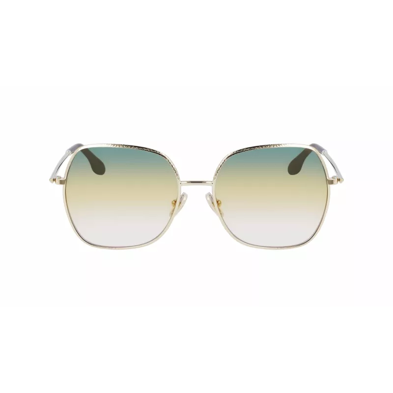 Victoria Beckham VB223S-727 Women's Sunglasses Havana Acetate Square Frame Brown Gradient Lens 56mm