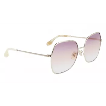 Victoria Beckham VB223S-728 Women's Metal Sunglasses Gold Brown Gradient 56mm