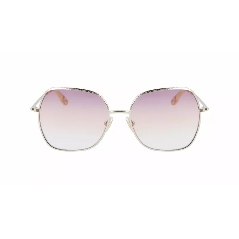 Victoria Beckham VB223S-728 Women's Metal Sunglasses Gold Brown Gradient 56mm