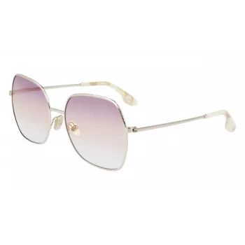 Victoria Beckham VB223S-728 Women's Metal Sunglasses Gold Brown Gradient 56mm