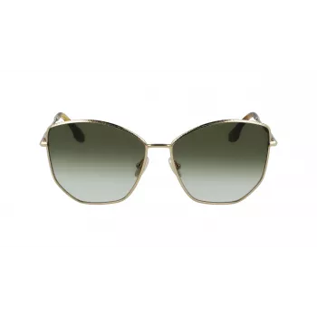 Victoria Beckham VB225S-700 Women's Sunglasses Gold Metal Brown Gradient Pilot