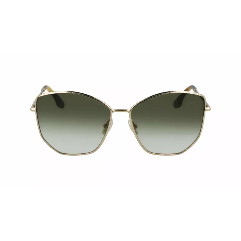 Victoria Beckham VB225S-700 Women's Sunglasses Gold Metal Brown Gradient Pilot