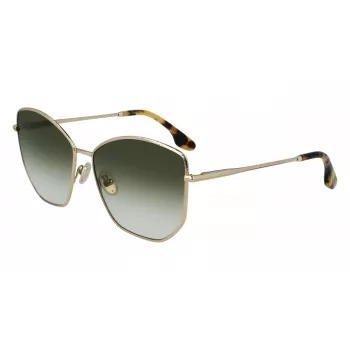 Victoria Beckham VB225S-700 Women's Sunglasses Gold Metal Brown Gradient Pilot