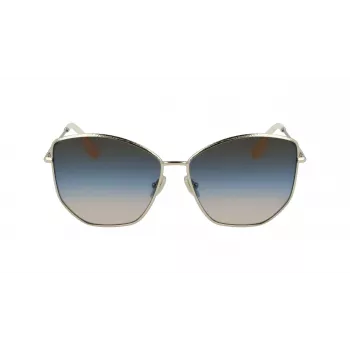Victoria Beckham VB225S-734 Women's Oversized Square Sunglasses - Havana Acetate Frame with Brown Gradient Lenses - 59mm