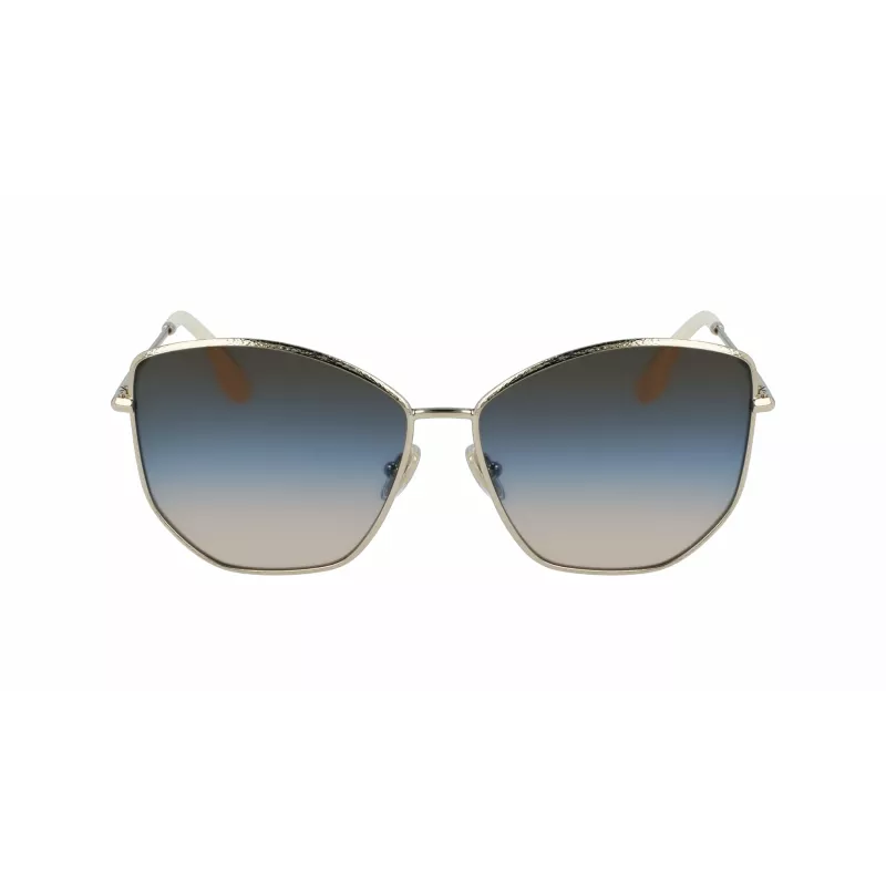 Victoria Beckham VB225S-734 Women's Oversized Square Sunglasses - Havana Acetate Frame with Brown Gradient Lenses - 59mm