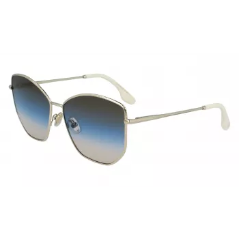 Victoria Beckham VB225S-734 Women's Oversized Square Sunglasses - Havana Acetate Frame with Brown Gradient Lenses - 59mm