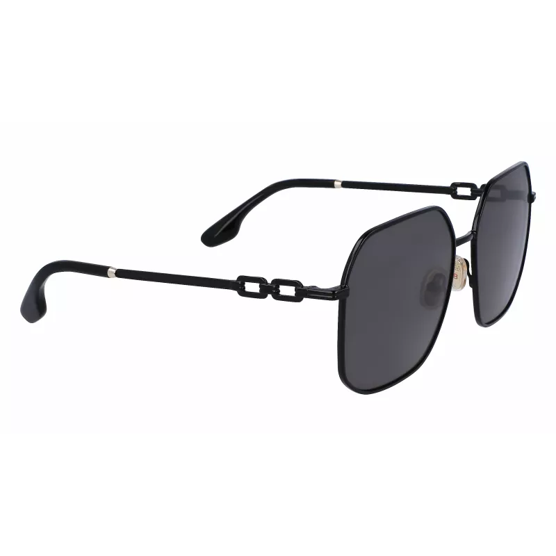 Victoria Beckham VB232S-001 Women's Sunglasses - Black Frame, Grey Gradient Lens, 58mm