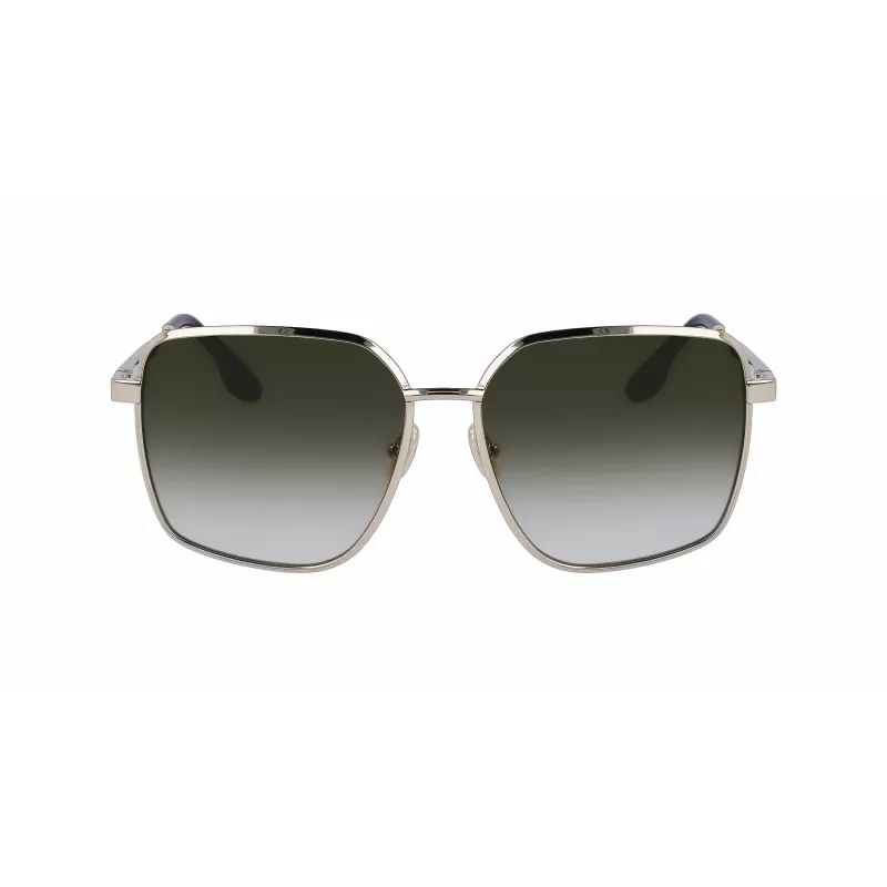 Victoria Beckham VB234S-700 Women's Oversized Square Sunglasses Gold Frame Brown Lens 59mm