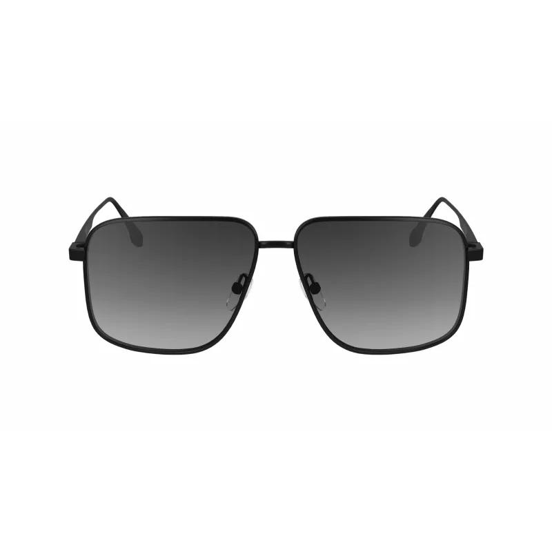 Victoria Beckham VB243S Women's Sunglasses, Shiny Black Frame, Grey Lenses, 57/13/140 mm