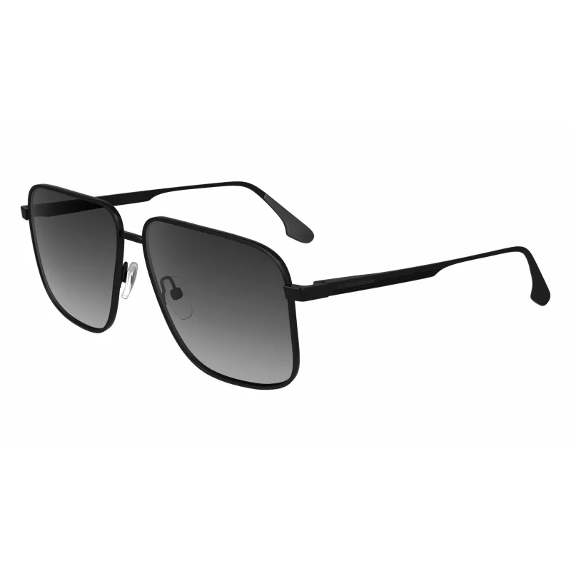 Victoria Beckham VB243S Women's Sunglasses, Shiny Black Frame, Grey Lenses, 57/13/140 mm