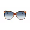 Victoria Beckham VB610SCB-212 Women's Sunglasses Havana Acetate Butterfly Frame Brown Gradient Lens 59mm