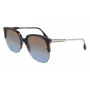Victoria Beckham VB617S-005 Women's Oversized Square Sunglasses, Shiny Black Frame, Grey Lenses, 63/15/140 mm