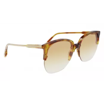 Victoria Beckham VB617S-222 Women's Oversized Butterfly Sunglasses Havana Acetate Brown Gradient