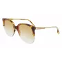 Victoria Beckham VB617S-222 Women's Oversized Butterfly Sunglasses Havana Acetate Brown Gradient