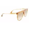 Victoria Beckham VB619S6509774 Women's Aviator Sunglasses Gold Frame Brown Gradient Lens 65mm