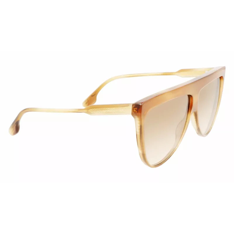 Victoria Beckham VB619S6509774 Women's Aviator Sunglasses Gold Frame Brown Gradient Lens 65mm