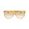 Victoria Beckham VB619S6509774 Women's Aviator Sunglasses Gold Frame Brown Gradient Lens 65mm