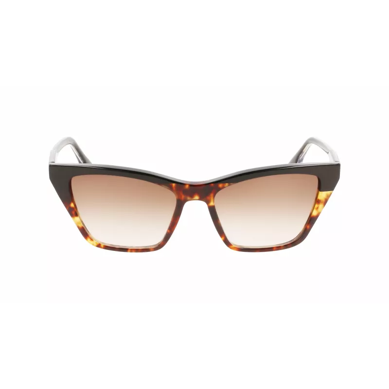 Victoria Beckham VB638S-005 Women's Square Acetate Sunglasses - Black Frame Grey Gradient Lens 55/17/140 mm