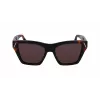 Victoria Beckham VB646S-001 Women's Square Sunglasses - Black Acetate Frame with Grey Polycarbonate Lenses - 55/18/145 mm